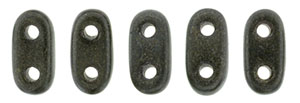 CzechMates Bar 6 x 2mm (loose) : Metallic Suede - Dk Green