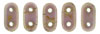 CzechMates Bar 6 x 2mm (loose) : Luster - Opaque Rose/Gold Topaz