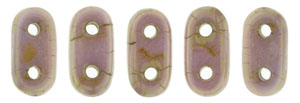 CzechMates Bar 6 x 2mm (loose) : Luster - Opaque Rose/Gold Topaz