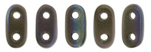 CzechMates Bar 6 x 2mm (loose) : Jet - Matte Bronze Vega