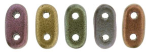 CzechMates Bar 6 x 2mm (loose) : Matte - Metallic Bronze Iris