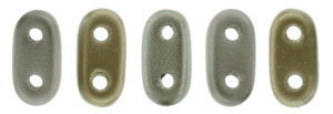 CzechMates Bar 6 x 2mm (loose) : Matte - Metallic Leather