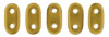 CzechMates Bar 6 x 2mm (loose) : Matte - Metallic Anitque Gold