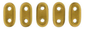 CzechMates Bar 6 x 2mm (loose) : Matte - Metallic Anitque Gold