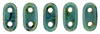 CzechMates Bar 6 x 2mm (loose) : Turquoise - Bronze Picasso