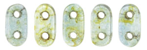 CzechMates Bar 6 x 2mm (loose) : Luster - Transparent Green