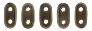 CzechMates Bar 6 x 2mm (loose) : Matte - Dk Bronze