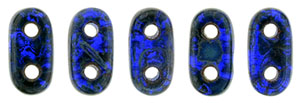 CzechMates Bar 6 x 2mm (loose) : Cobalt - Picasso