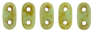 CzechMates Bar 6 x 2mm (loose) : Opaque Pale Jade