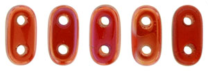 CzechMates Bar 6 x 2mm (loose) : Twilight - Siam Ruby