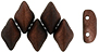 GEMDUO 8 x 5mm (loose) : Metalust - Matte - Burnt Copper