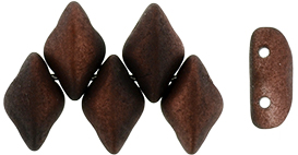 GEMDUO 8 x 5mm (loose) : Metalust - Matte - Burnt Copper