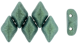 GEMDUO 8 x 5mm (loose) : Metallic Suede - Lt Green