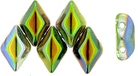 GEMDUO 8 x 5mm (loose) : Magic Line - Violet/Green