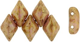 GEMDUO 8 x 5mm (loose) : Luster - Opaque Rose/Gold Topaz