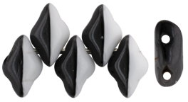 GEMDUO 8 x 5mm (loose) : Opaque Black/White