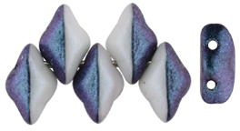 GEMDUO 8 x 5mm (loose) : Polynesian Blueberry Cream