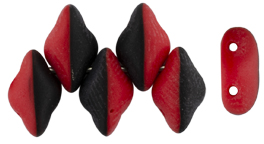 GEMDUO 8 x 5mm (loose) : Matte - Opaque Red/Black