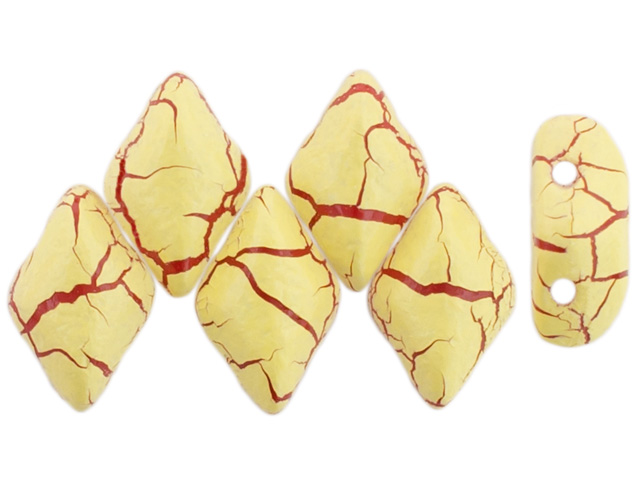 GEMDUO 8 x 5mm (loose) : Colortrends: Ionic Light Yellow/Dark Red