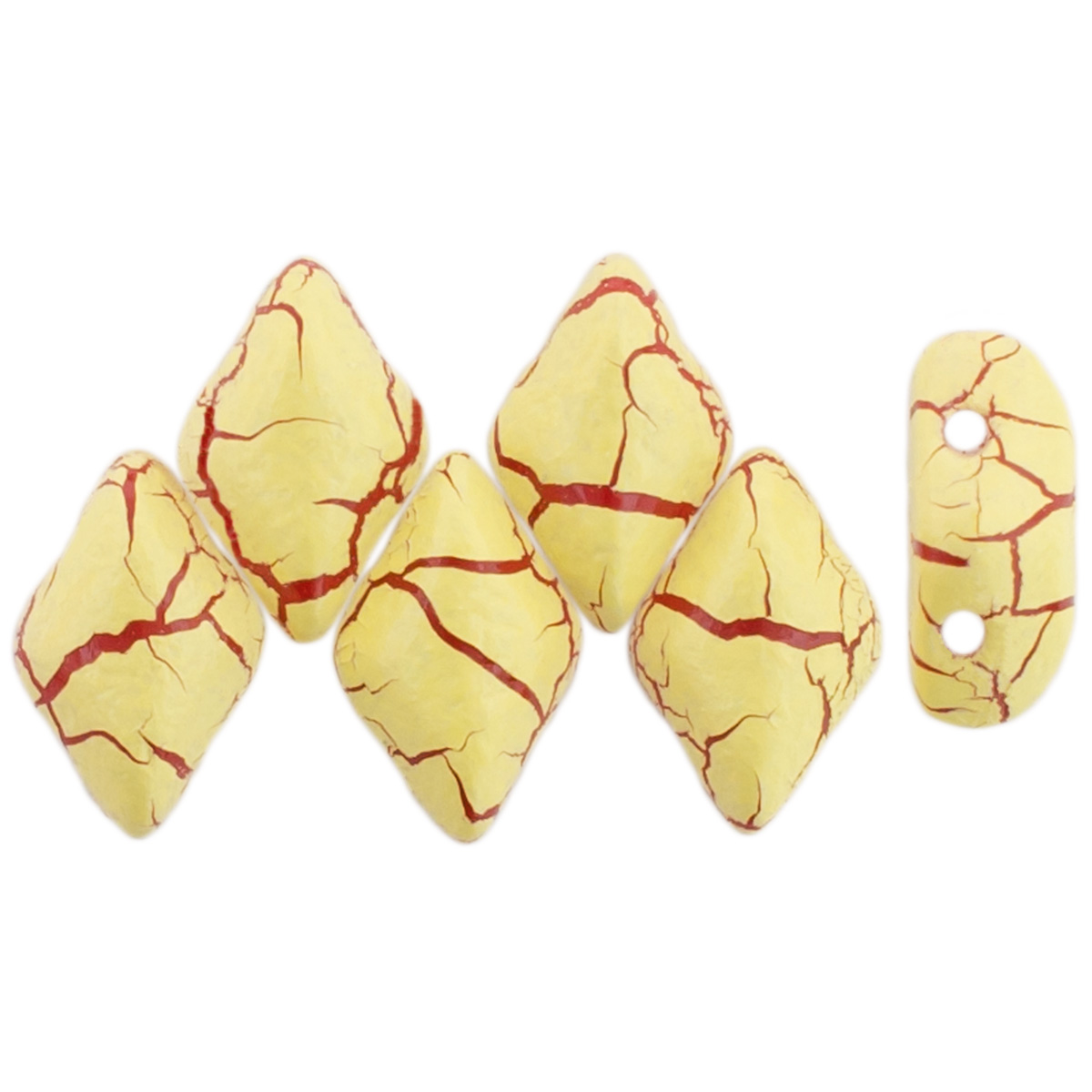 GEMDUO 8 x 5mm (loose) : Colortrends: Ionic Light Yellow/Dark Red