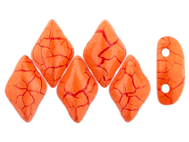 GEMDUO 8 x 5mm (loose) : Colortrends: Ionic Orange/Dark Red