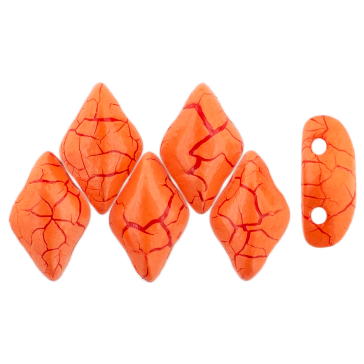 GEMDUO 8 x 5mm (loose) : Colortrends: Ionic Orange/Dark Red