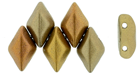 GEMDUO 8 x 5mm (loose) : Matte - Metallic Gold Iris