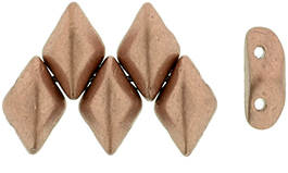 GEMDUO 8 x 5mm (loose) : Matte - Metallic Bronze Copper