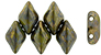 GEMDUO 8 x 5mm (loose) : Opaque Olivine - Bronze Picasso