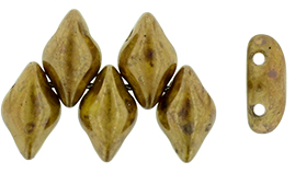 GEMDUO 8 x 5mm (loose) : Opaque Yellow - Bronze Picasso