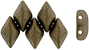 GEMDUO 8 x 5mm (loose) : Matte - Dk Bronze