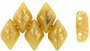 GEMDUO 8 x 5mm (loose) : Gold Splash - Opaque Ivory