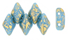 GEMDUO 8 x 5mm (loose) : Gold Splash - Blue Turquoise
