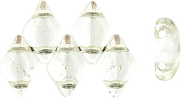 GEMDUO 8 x 5mm (loose) : Crystal - Silver-Lined