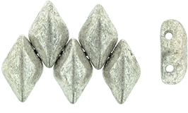 GEMDUO 8 x 5mm (loose) : Silver Luster - Jet