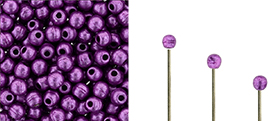 Finial Half-Drilled Round Bead 2mm : ColorTrends: Saturated Metallic Spring Crocus