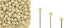 Finial Half-Drilled Round Bead 2mm : Luster - Opaque Champagne