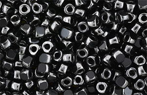 Matubo 3-Cut Seed Bead 6/0 (loose) : Hematite Luster - Jet