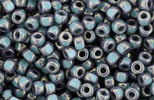 Matubo 3-Cut Seed Bead 6/0 (loose) : Luster - Turquoise Green