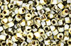 Matubo 3-Cut Seed Bead 6/0 (loose) : Opaque White - Picasso