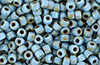 Matubo 3-Cut Seed Bead 6/0 (loose) : Blue Turquoise - Picasso