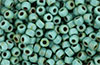 Matubo 3-Cut Seed Bead 6/0 (loose) : Green Turquoise - Picasso