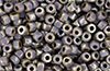 Matubo 3-Cut Seed Bead 6/0 (loose) : Opaque Lt Purple - Silver Picasso