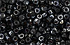 Matubo 3-Cut Seed Bead 6/0 (loose) : Jet - Silver Picasso