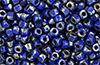 Matubo 3-Cut Seed Bead 6/0 (loose) : Opaque Blue - Silver Picasso