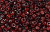 Matubo 3-Cut Seed Bead 6/0 (loose) : Opaque Red - Silver Picasso