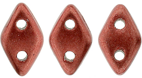 CzechMates Diamond Bead 6.5 x 4mm (loose) : ColorTrends: Saturated Metallic Cherry Tomato