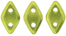 CzechMates Diamond Bead 6.5 x 4mm (loose) : ColorTrends: Saturated Metallic Lime Punch