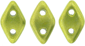 CzechMates Diamond Bead 6.5 x 4mm (loose) : ColorTrends: Saturated Metallic Lime Punch