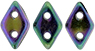 CzechMates Diamond Bead 6.5 x 4mm (loose) : Iris - Purple